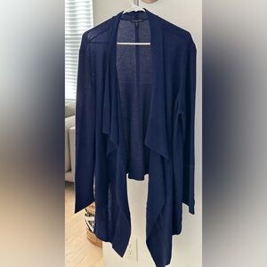 Eileen Fisher Deep Blue- Purple Women's Cardigan knit Avantgarde 2X 2 X